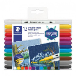 Steadtler double-sided markers for fabrics design journey 12 colors