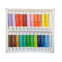 Happy Color zestaw farb akrylowych 24x12ml - sklep plastyczny - szał d