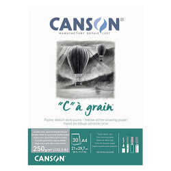 Blok Canson "c" a grain grey paper 250g 30 arkuszy - sklep plastyczny