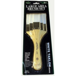 The set of 3 flat brushes - white synthetic hair