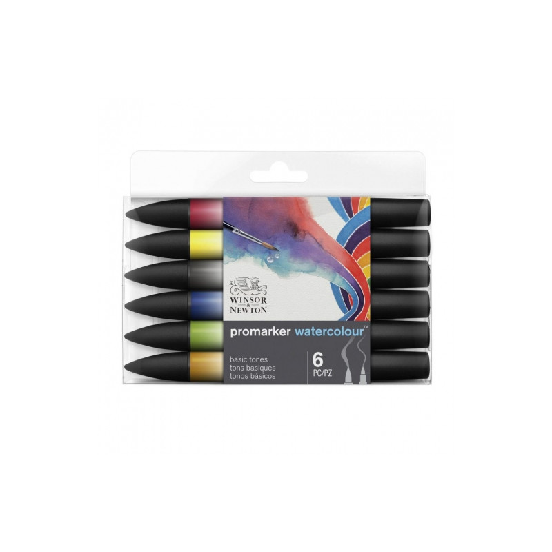 Winsor&Newton promarker watercolor basic tones set of 6 pens