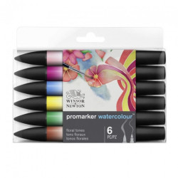 Winsor&Newton promarker watercolor floral tones 6 markers