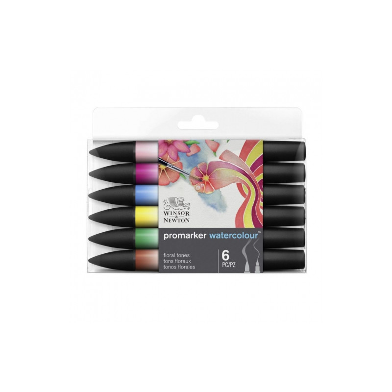 Winsor&Newton promarker watercolor floral tones 6 markers