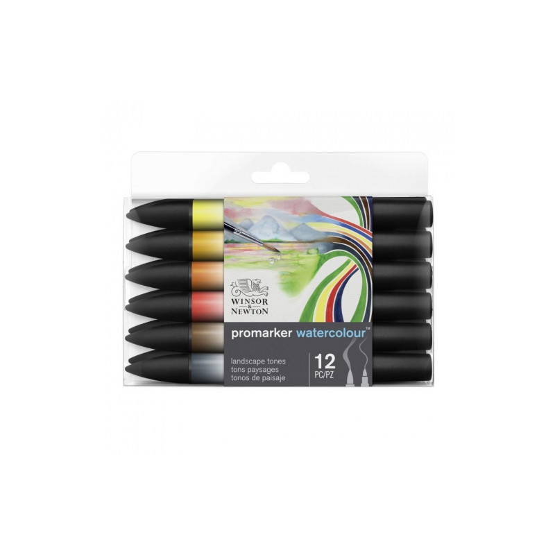 Winsor&Newton promarker watercolor landscape tones 12 pens