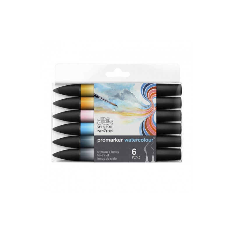 Winsor&Newton promarker watercolor sky tones 6 markers