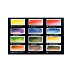 Szmal aquarius travel set metal box set of 12 watercolors in a cube