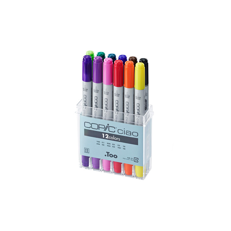 Copic ciao basic zestaw 12 dwustronnych pisaków - sklep plastyczny - s