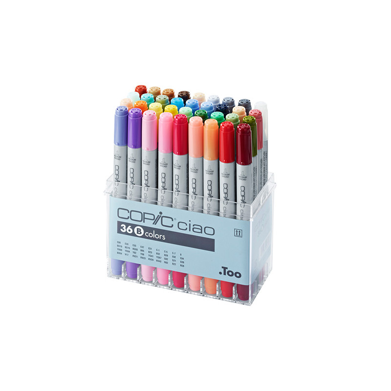 Copic ciao set B zestaw 36 dwustronnych pisaków - sklep plastyczny - s