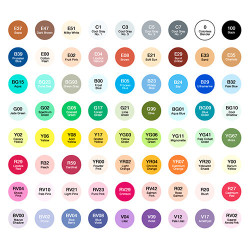 Copic ciao set A set of 72 double-sided pens