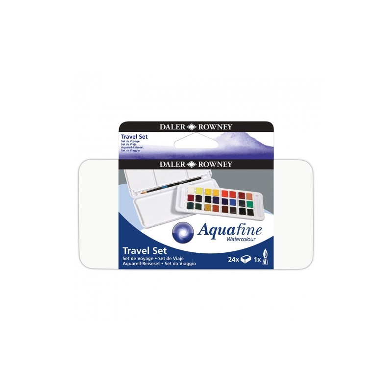 Daler Rowney aquafine travel set of 24 watercolors in a cube