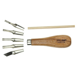 Milan set of 5 chisels for linocut