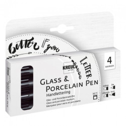 Kreul glass & porcelain handlettering set of 4 pens