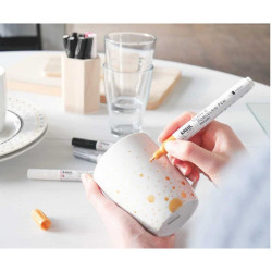 Kreul glass & porcelain metalic medium zestaw 5 pisaków - sklep plasty