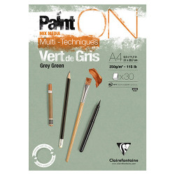 Clairefontaine point vertede gris block mix media 250g