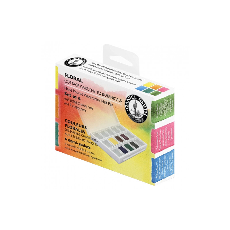 Daniel Smith floral set of 6 watercolors half cubes