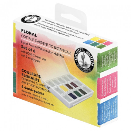 Daniel Smith floral set of 6 watercolors half cubes
