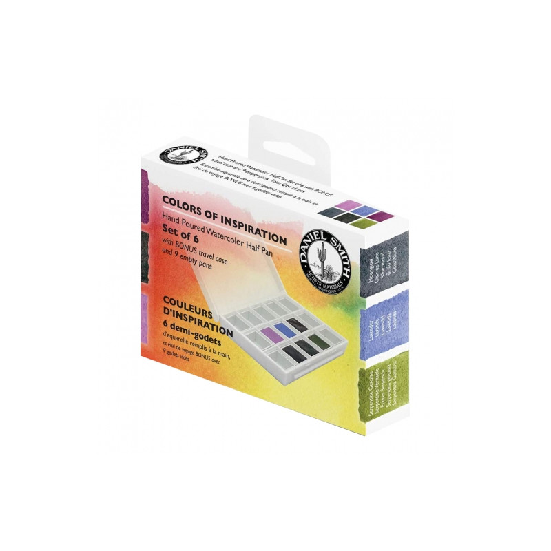Daniel Smith colors of inspiration set of 6 watercolors half cubes