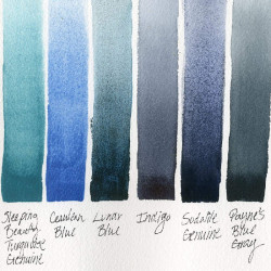 Daniel Smith blues set of 6 watercolors half cubes