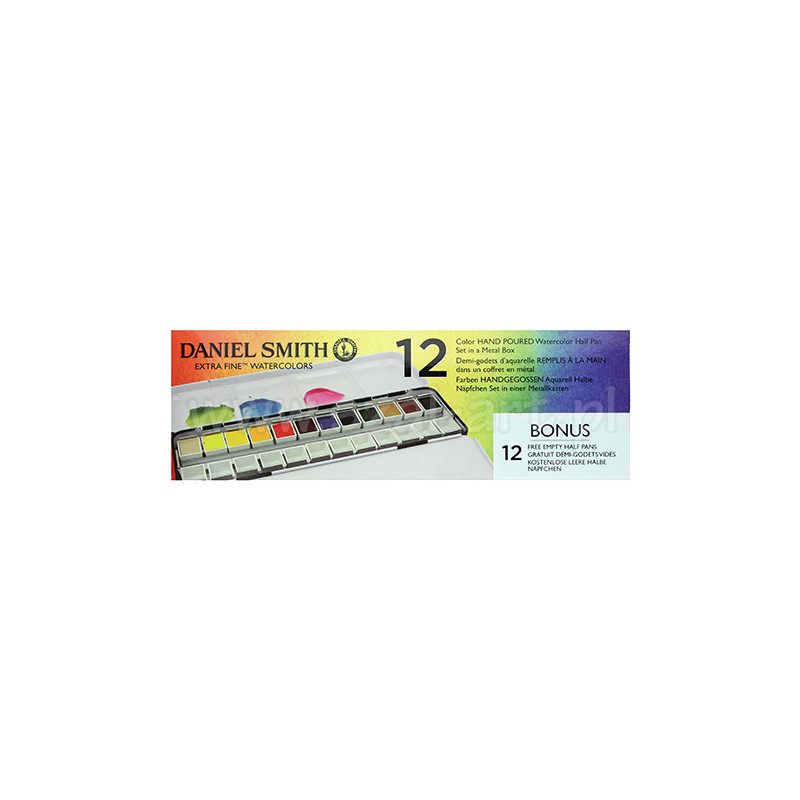 Daniel Smith extra fine set of 12 watercolors half pan metal box