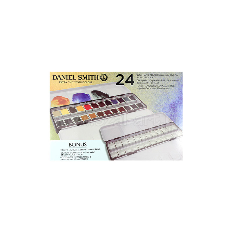 Daniel Smith extra fine set of 24 watercolors, half pan, metal pack