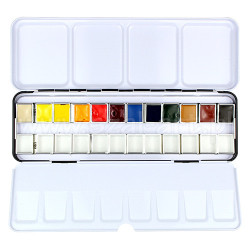 Daniel Smith extra fine set of 12 watercolors half pan metal box