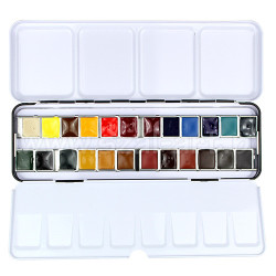 Daniel Smith extra fine set of 24 watercolors, half pan, metal pack