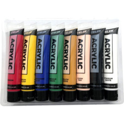 Zieler premium acrylic zestaw farb akrylowych 8x75ml - sklep plastyczn