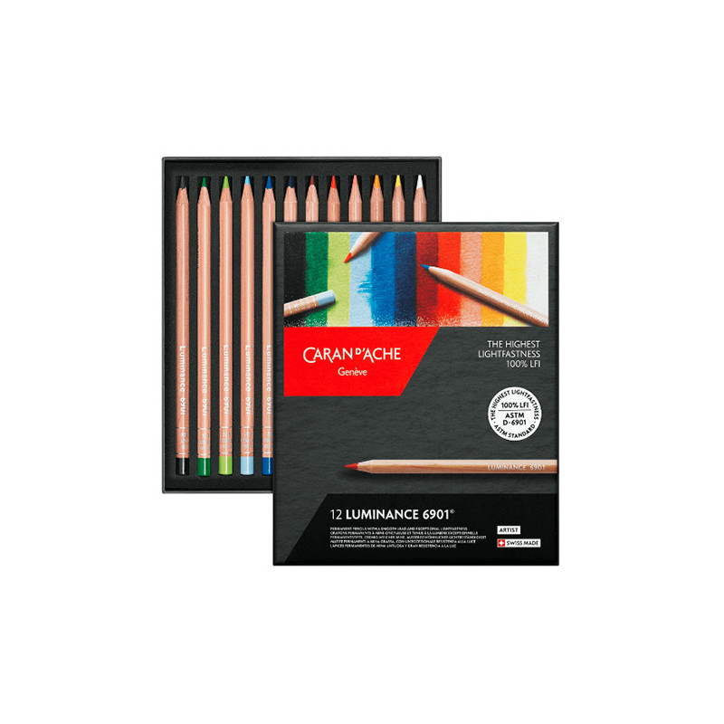 Caran D'ache luminance 6901 set of 12 crayons