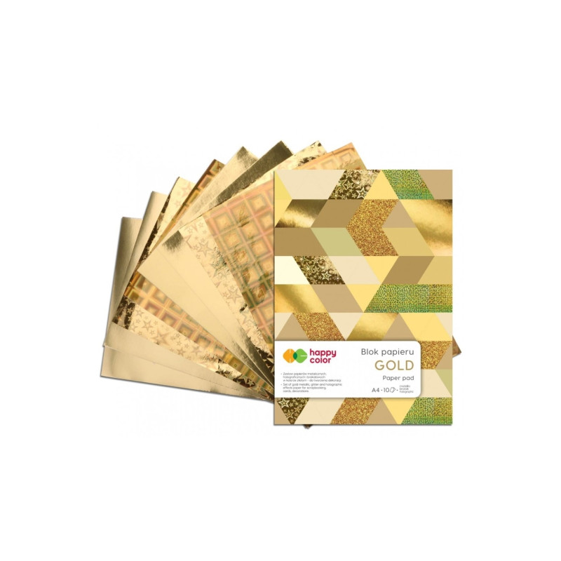 Happy Color gold block 6 different patterns A4 150-230g 10 sheet