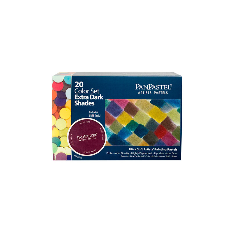 PanPastel extra dark shades a set of 20 colors of dry pastels