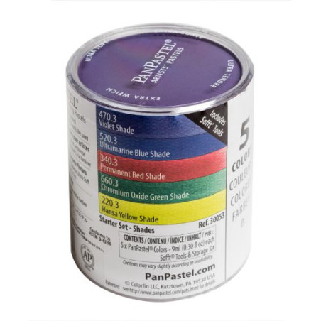 PanPastel starter set shades a set of 5 colors of dry pastels