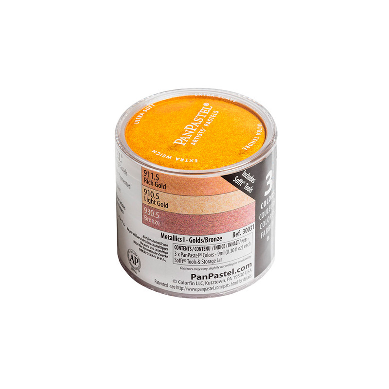 PanPastel metalics 1 set of 3 colors of dry pastels