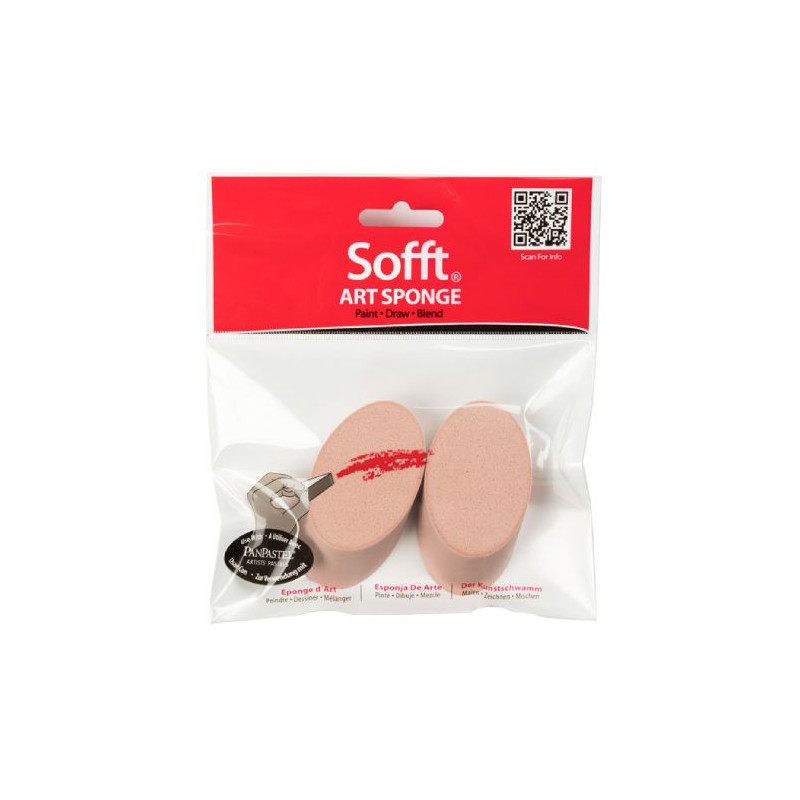 PanPastel Sofft gąbka skośna okrągła 2szt - sklep plastyczny - szał dl