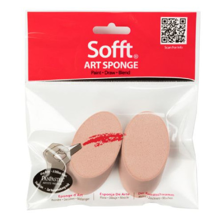 PanPastel Sofft sponge oblique round 2 pcs