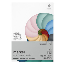 Blok Winsor&Newton bleedproof marker pad muszla 75g 50ark - sklep plas