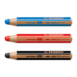 Stabilo woody 3in1 arty pencils 10 colors