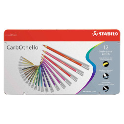 Stabilo carbothello set of 12 dry pastels in a crayon metal pack