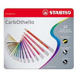 Stabilo carbothello set of 24 dry pastels in a metal opa crayon