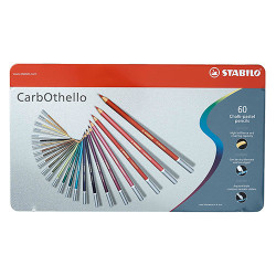 Stabilo carbothello set of 60 dry pastels in a metal opa