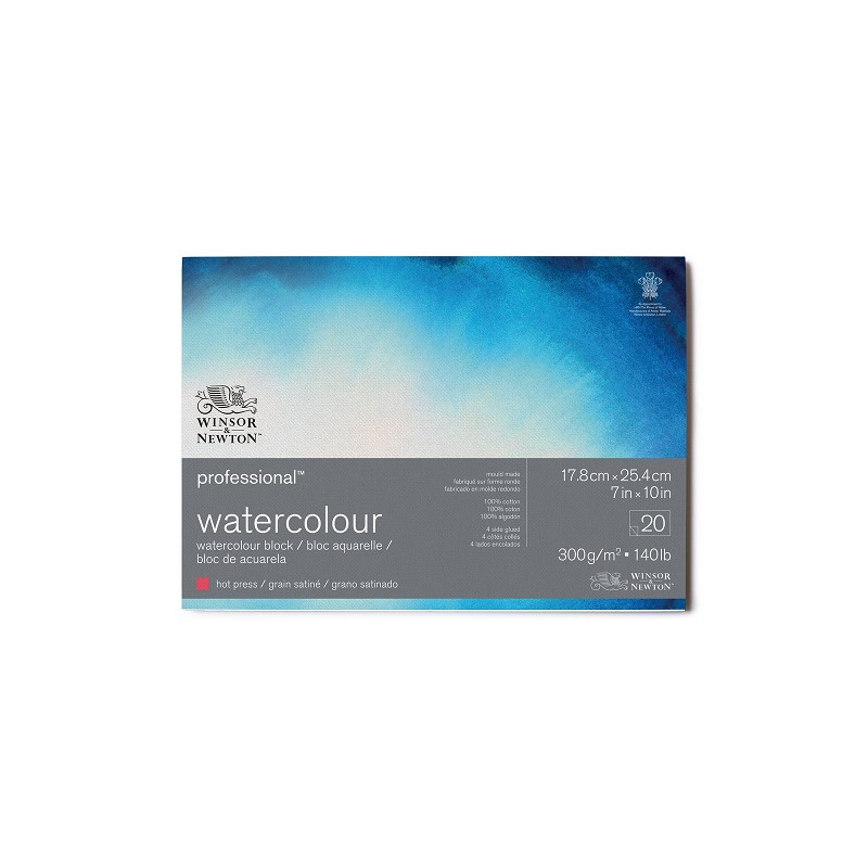 Block Winsor & Newton professional watercolor hot press 300g 20 sheets