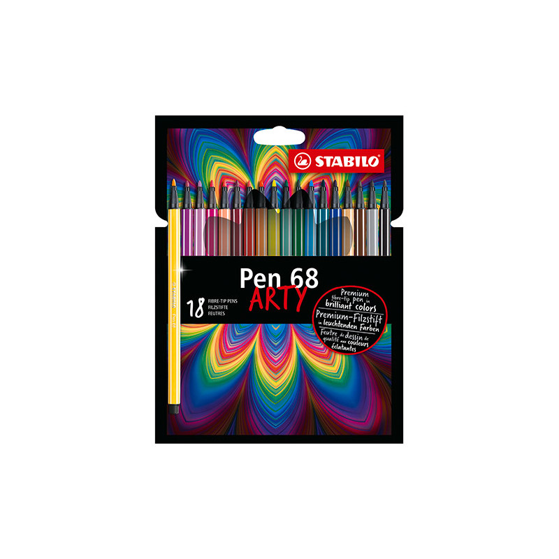 Stabilo pen 68 arty 18 pieces in a cardboard case