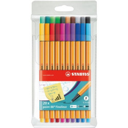 Stabilo point 88 set of 20 fineliners