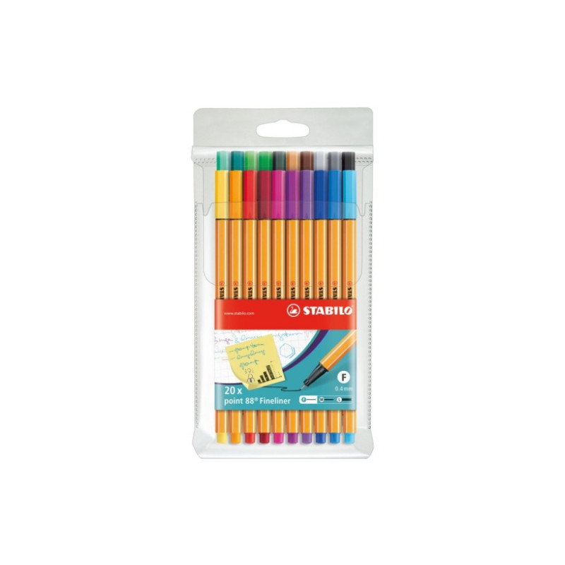 Stabilo point 88 set of 20 fineliners