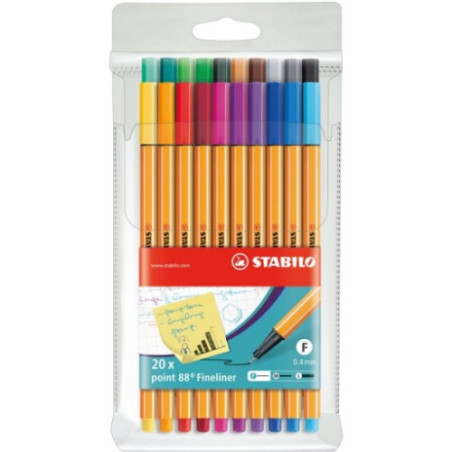 Stabilo point 88 set of 20 fineliners
