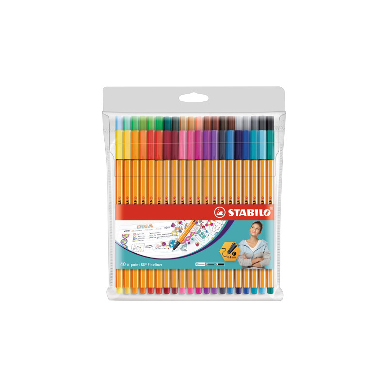 Stabilo point 88 set of 40 colors fineliners