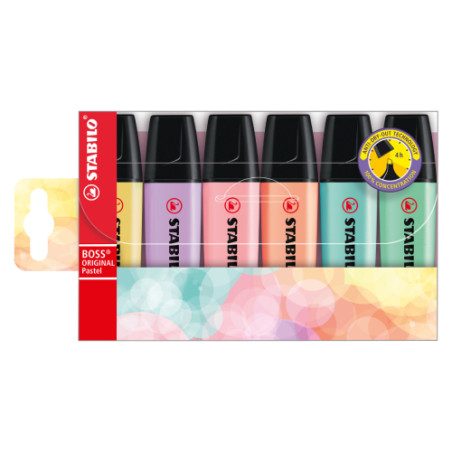 Stabilo boss original pastel zestaw zakreślaczy 6 kolorów - sklep plas