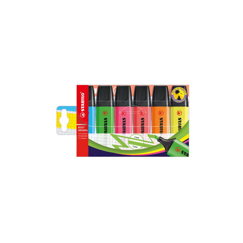 Stabilo boss original set of 6 color highlighters