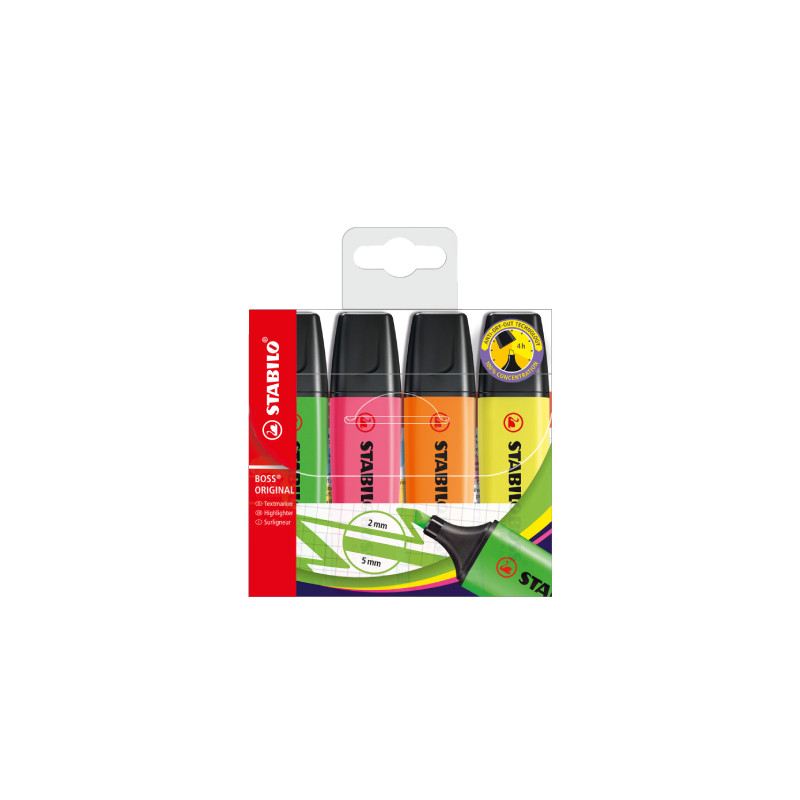 Stabilo boss original set of 4 color highlighters