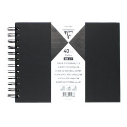 Clairefontaine black album na spirali 185g 40ark - sklep plastyczny -