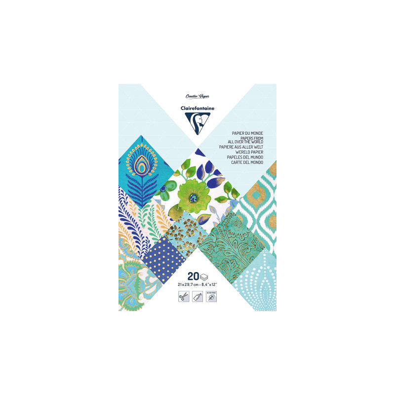 Clairefontaine papier do scrapbookingu A4 20ark - sklep plastyczny - s